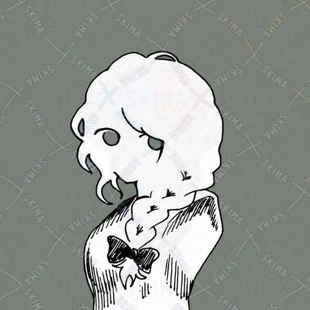 Hand-drawn girl with side braid social media icon 的商品圖片