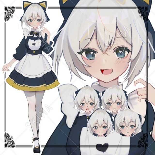 【adopt】猫耳メイドの女の子【表情差分4種】