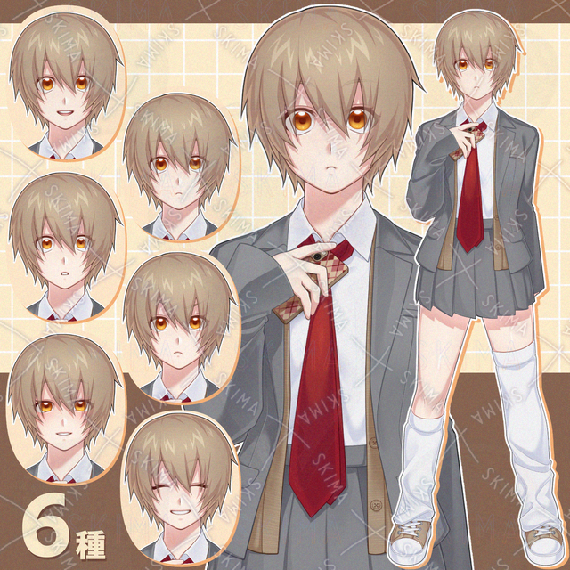 Image of 6 Expressions: Tomboyish Girl