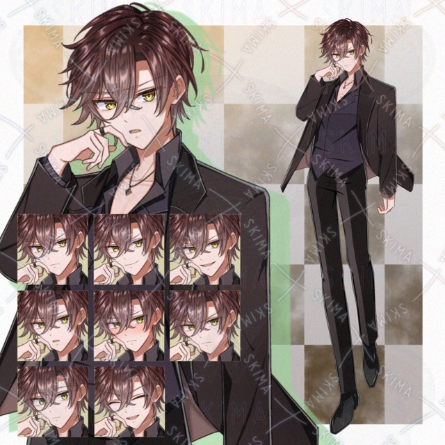 表情差分8枚　男性キャラ　立ち絵の商品画像