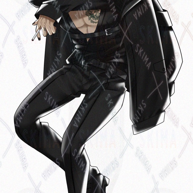 ▶▶【立ち絵】褐色/赤髪男性キャラ【表情9種】の商品画像7枚目