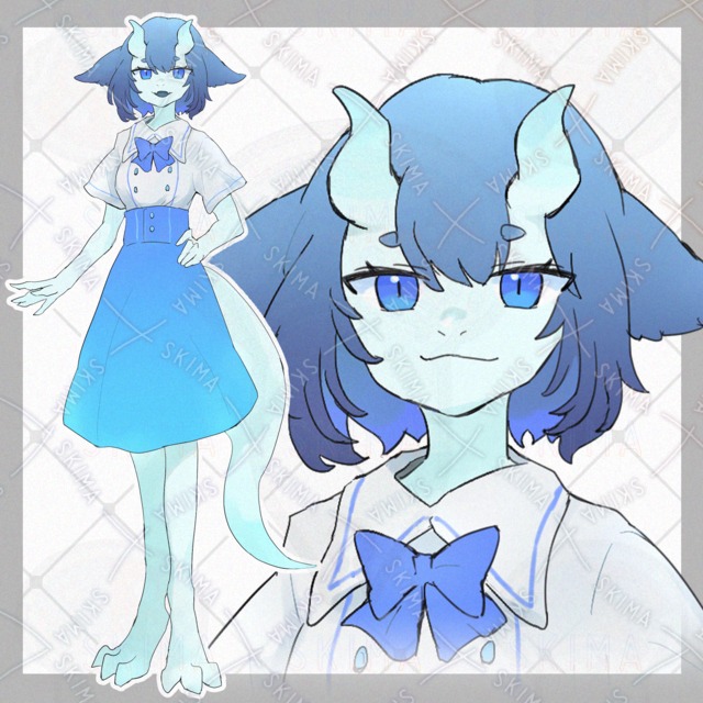 ドラゴン人外ちゃん【表情9種類】の商品画像