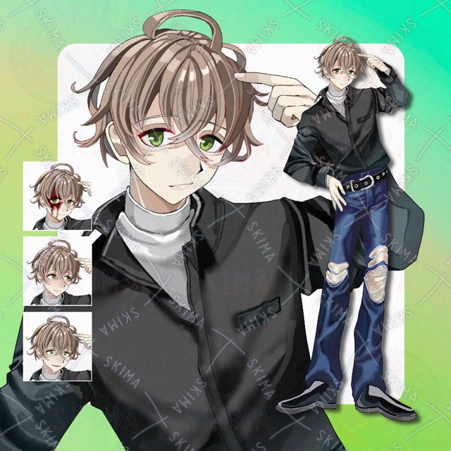 Damaged Jeans Male Standing Illustration 的商品圖片