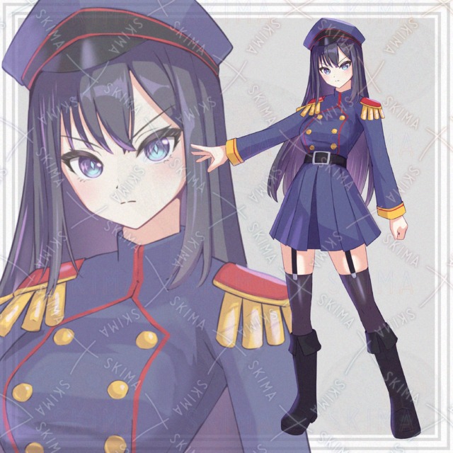 【表情10種】軍服の女の子の商品画像