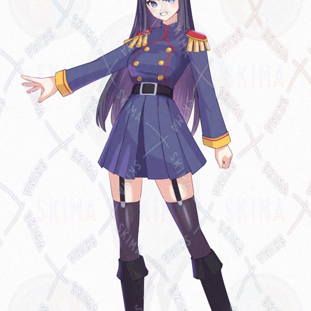 【表情10種】軍服の女の子の商品画像6枚目