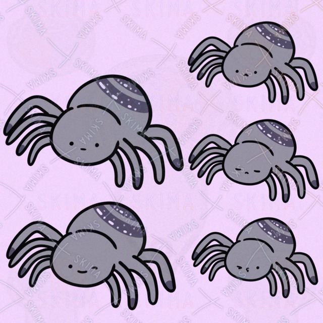 あいきょうのあるくも（表情5種類）の商品画像