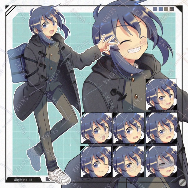 School Uniform Boy in Coat – 9 Expressions 的商品圖片