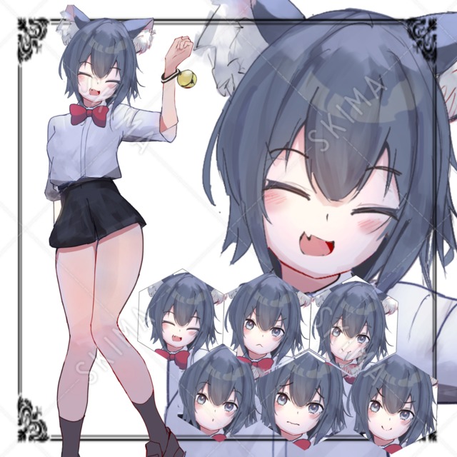 【adopt】猫耳の女の子【表情差分6枚】