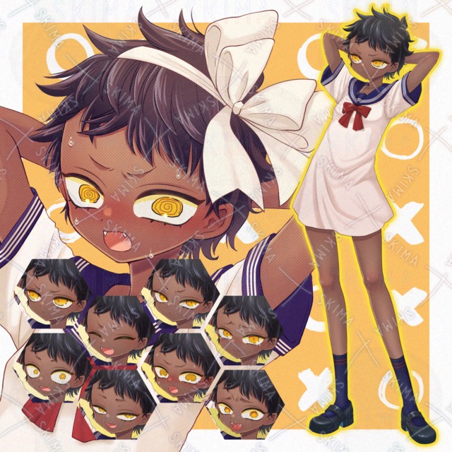 【限定価格！】【表情8種+】ボーイッシュ褐色ガールちゃんの商品画像