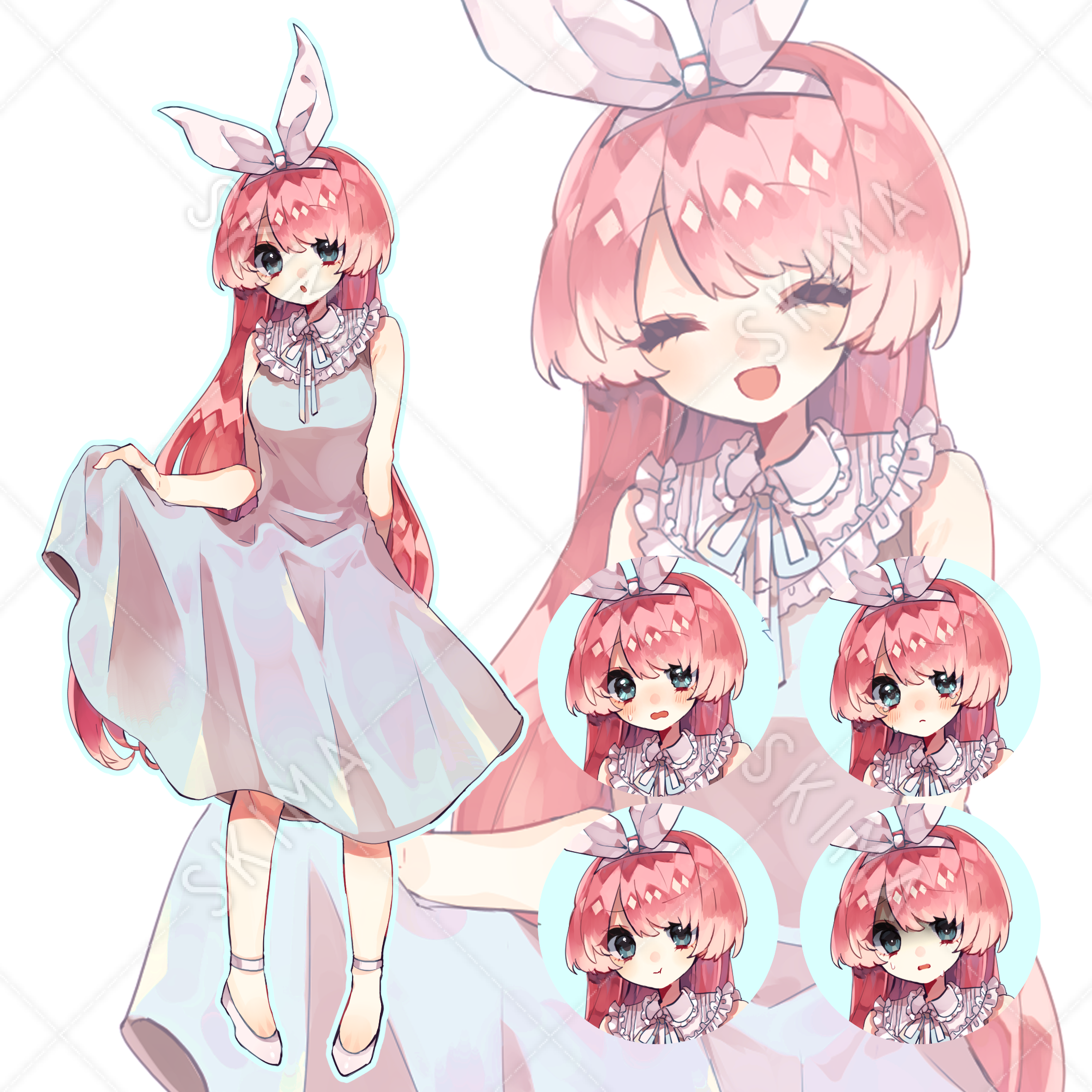 ワンピースの女の子立ち絵 表情差分 9種セット スキマ スキルのオーダーメイドマーケット Skima