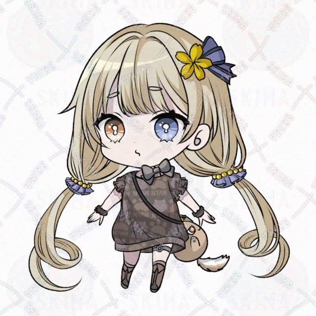 [Sale – New Mini Characters Added!] Girl with Cat & Yamabuki Motifs [Transparent PNG] 的商品圖片第 9 張