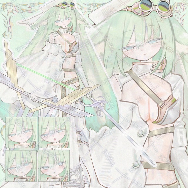 多武器使いの幻獣【表情5種+武器2種】の商品画像