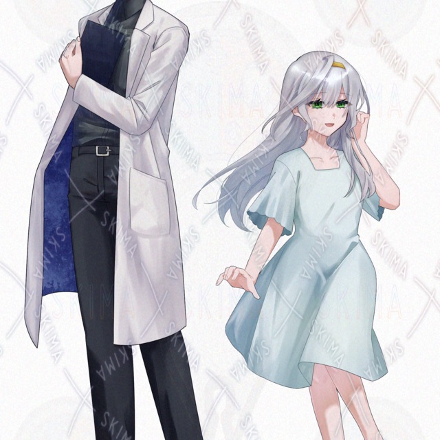 【TRPG】白髪儚げ兄妹立ち絵【差分6種】の商品画像4枚目