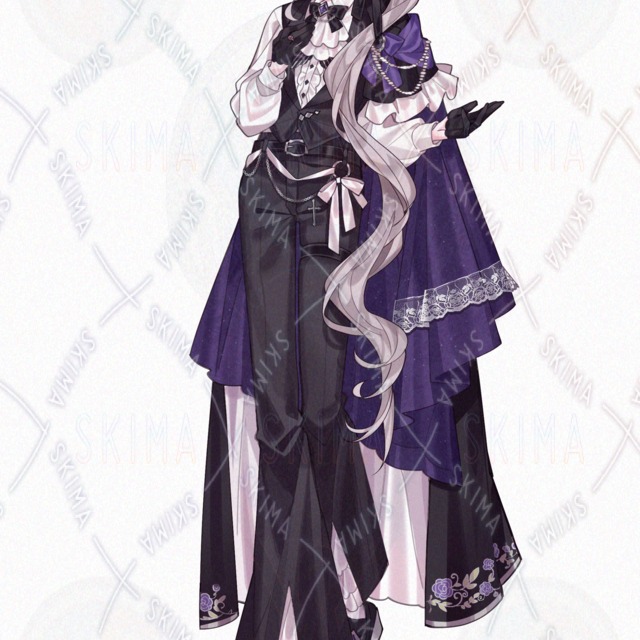 고딕 의상을 입은 우울한 남자 상품 이미지 5번째