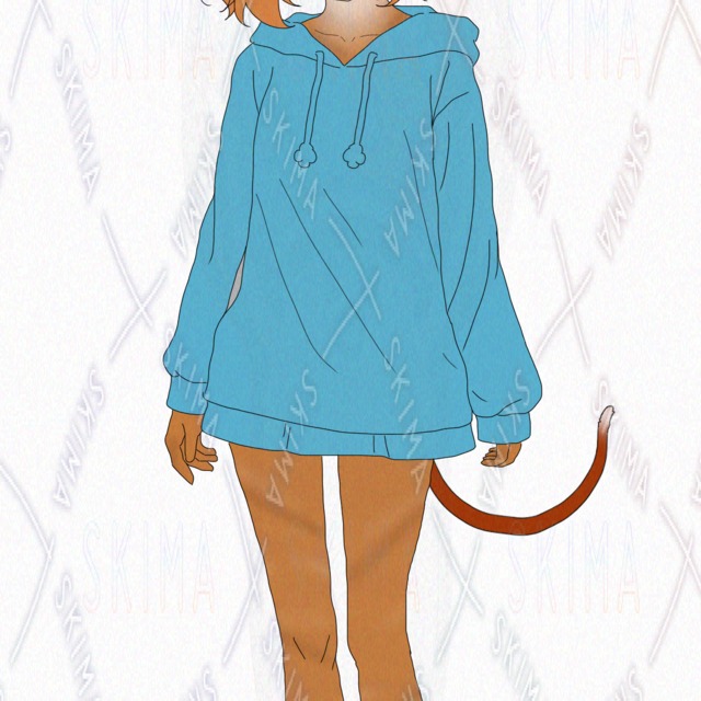 【表情差分4種】猫　女の子　立ち絵の商品画像4枚目