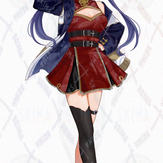 チャイナ服の女性【表情差分８種】の商品画像4枚目