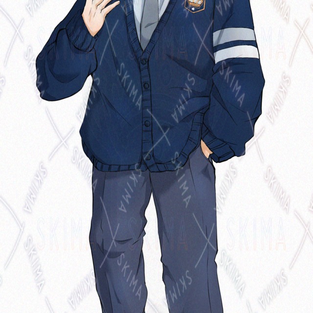 남자아이들을 돌봐주는 남고생 입그림｜표정 7종 + 책 차이점 상품 이미지 8번째