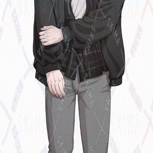 【表情9種＋👓】チェックシャツの男性の商品画像5枚目