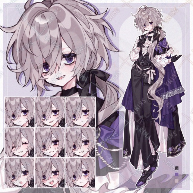 고딕 의상을 입은 우울한 남자 상품 이미지