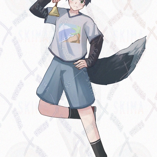 【表情10種】黒髪の狼少年【立ち絵】の商品画像11枚目