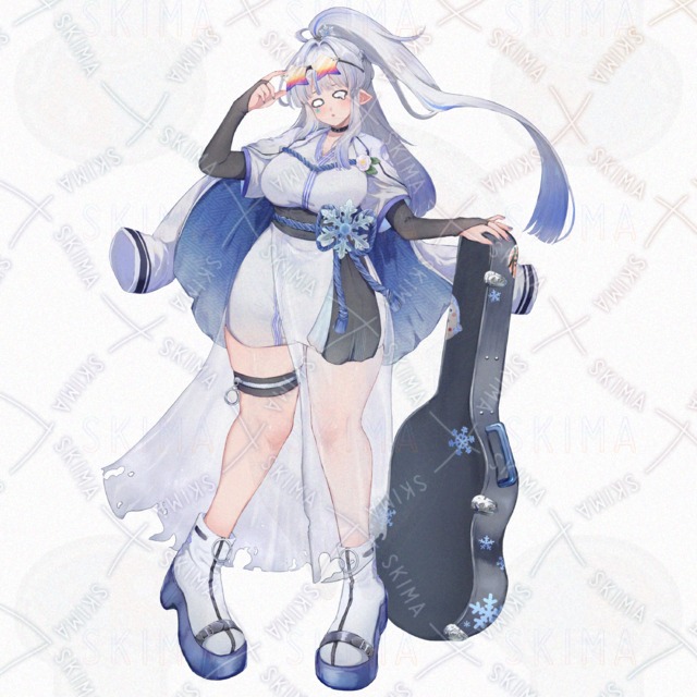 Image 6 of Yuki-onna Rock-Style Character Art – Girl with Guitar Case