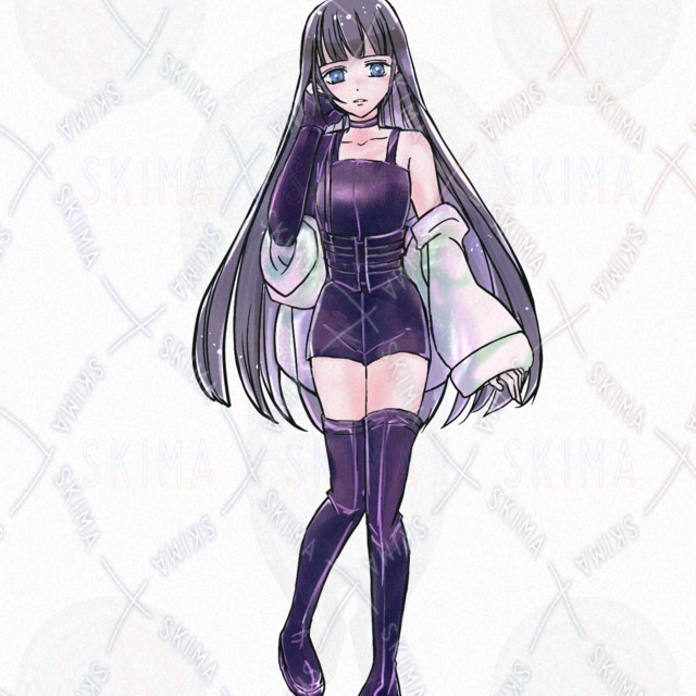 黒髪ロングのクール系少女【差分4種】の商品画像3枚目