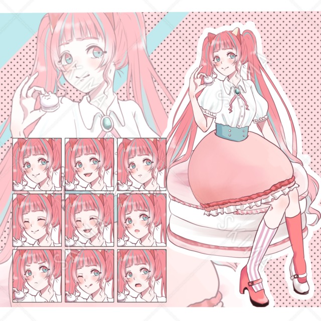 お菓子の女の子【表情差分9種】