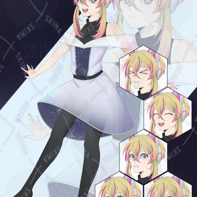 宇宙モチーフの女の子【差分あり】