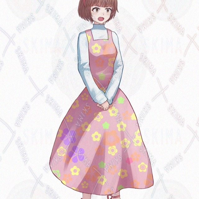 【表情10種】茶髪のワンピース女の子【立ち絵】の商品画像8枚目