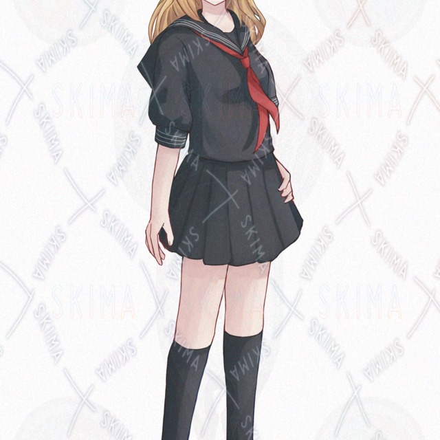 표정10종】세일러복 소녀【서 있는 그림】【표정10종】여자아이 상품 이미지 11번째