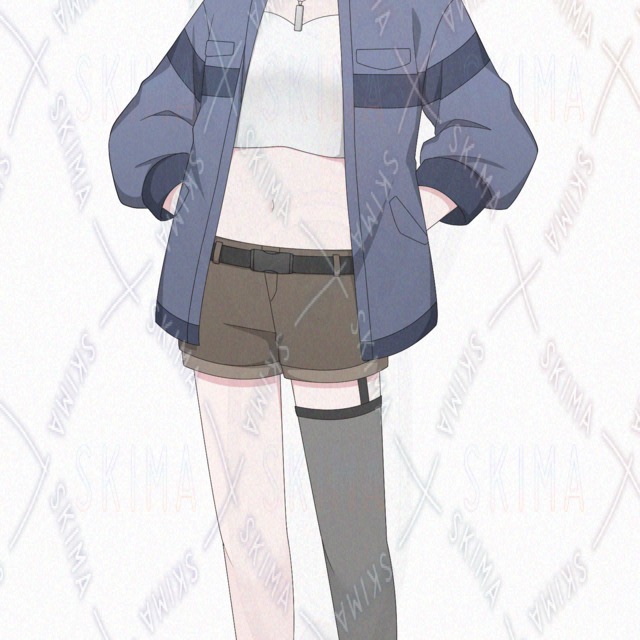 オレンジ×お団子ヘアの女の子【表情差分10種】の商品画像6枚目