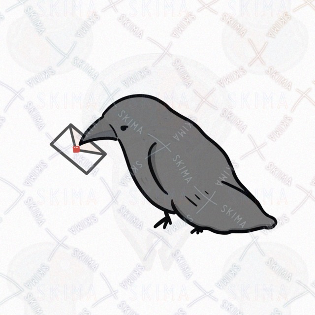 おてがみをとどけたいからす（表情5種類）の商品画像5枚目