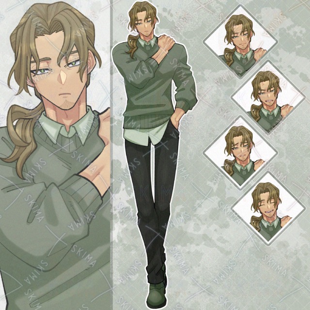 Image of Full-Body Illustration: Middle-Aged Man