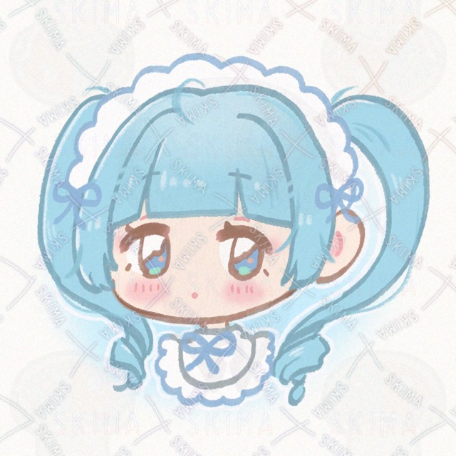 SNSアイコン（水色ちゃん）の商品画像