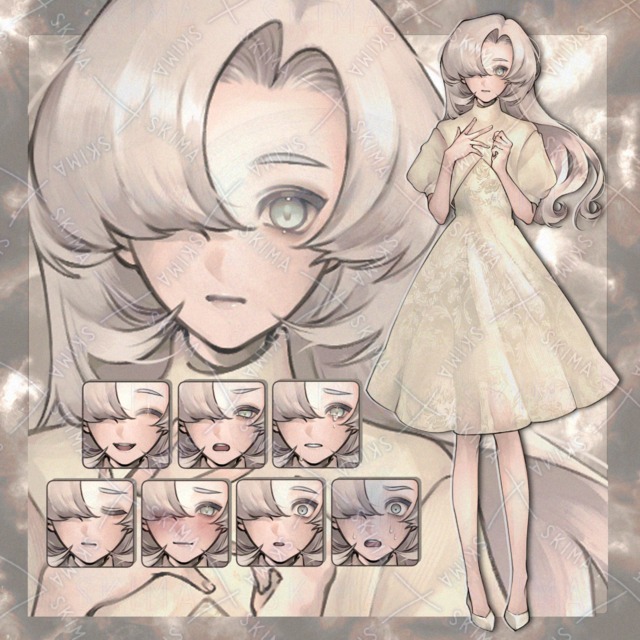 【表情差分8種】儚げな少女の商品画像