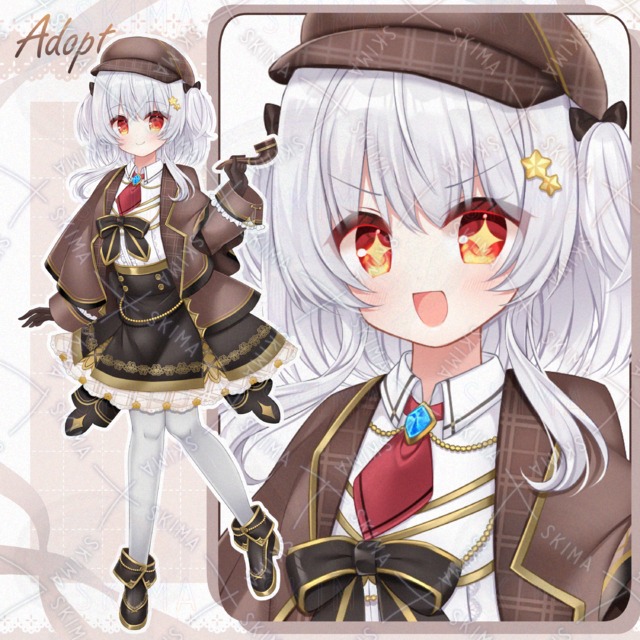 探偵風の女の子(表情差分＋装飾パーツ)の商品画像