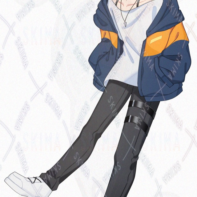 【表情差分8種】ぶかぶかパーカーの男の子の商品画像9枚目