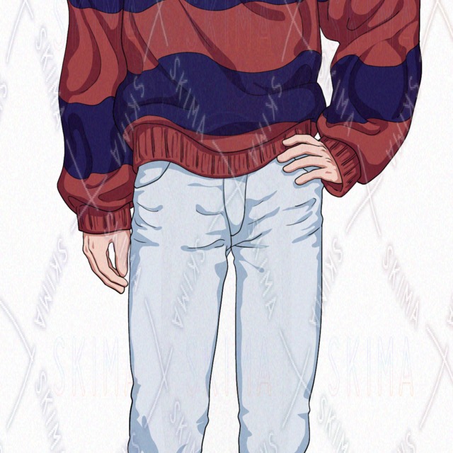 Image 4 of 10 Expressions: Man in a Striped Sweater