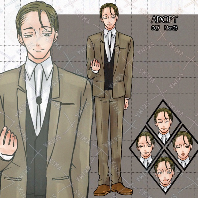 官僚風の紳士おじさん【差分4種】の商品画像