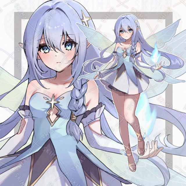 【表情７種＋羽＋エフェクト付き】エルフの商品画像