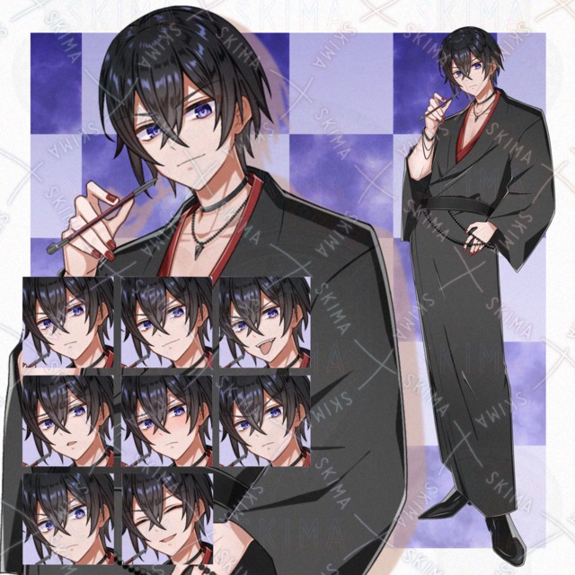 表情差分8枚　男性キャラ　立ち絵の商品画像