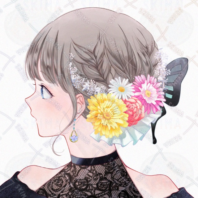 お花と女の子（アイコンサイズ）の商品画像3枚目