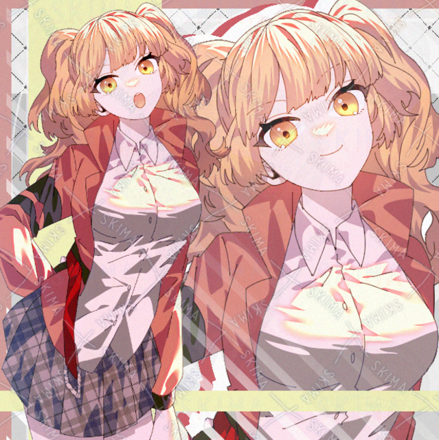 Image of Cyber School Uniform for Women and Girls – Modern Fantasy Twins – Orange and Red Variations