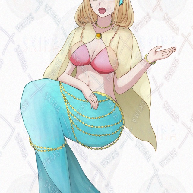 【表情10種】金髪人魚の女の子【立ち絵】の商品画像8枚目