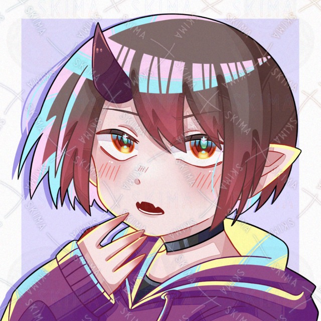 鬼っ子アイコンイラストの商品画像