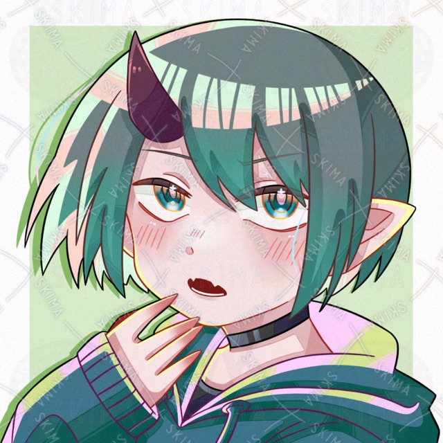 鬼っ子アイコンイラストの商品画像2枚目