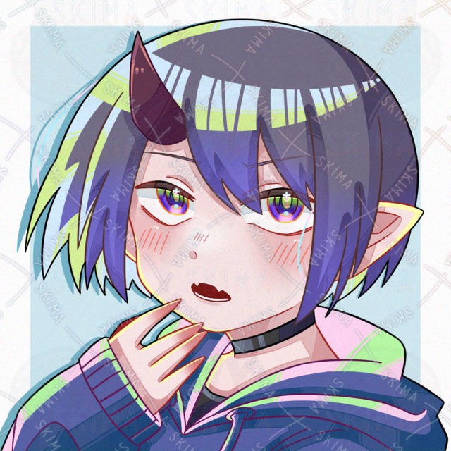 鬼っ子アイコンイラストの商品画像3枚目