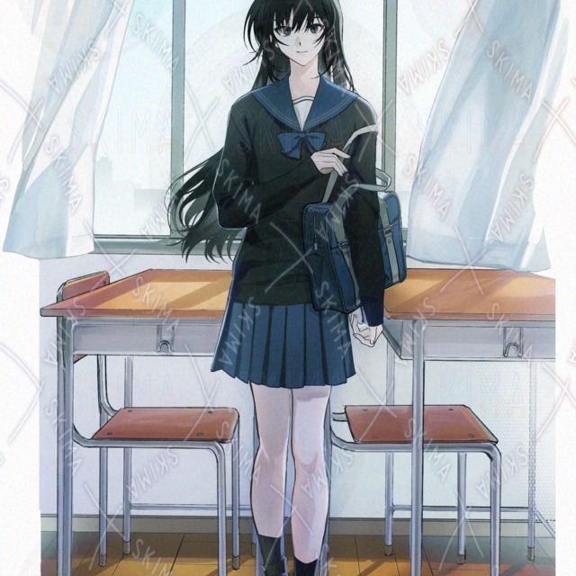 【表情・衣装・差分あり】制服の少女の商品画像