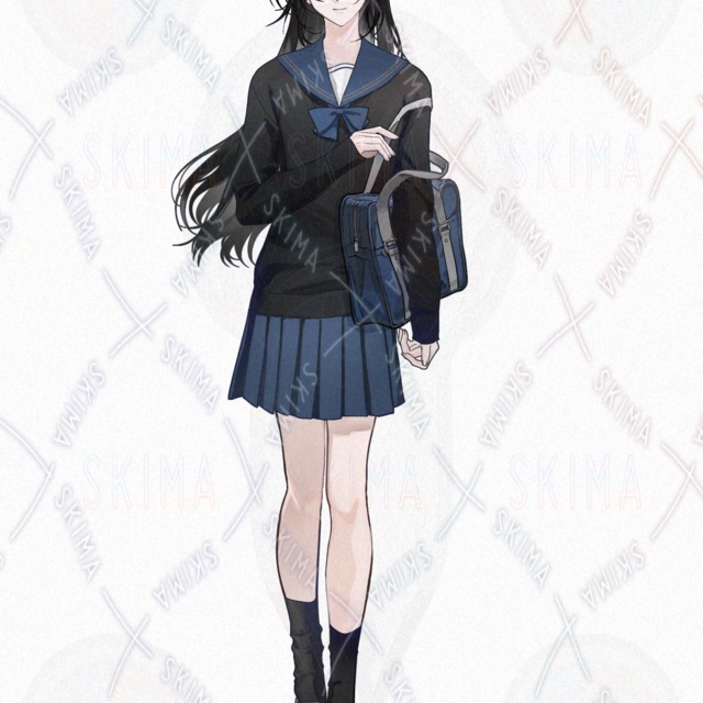 【表情・衣装・差分あり】制服の少女の商品画像2枚目