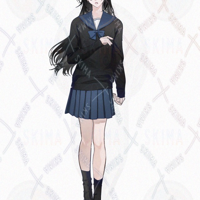 【表情・衣装・差分あり】制服の少女の商品画像5枚目